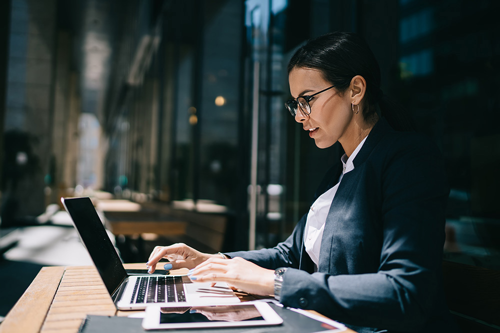 Business woman working in office